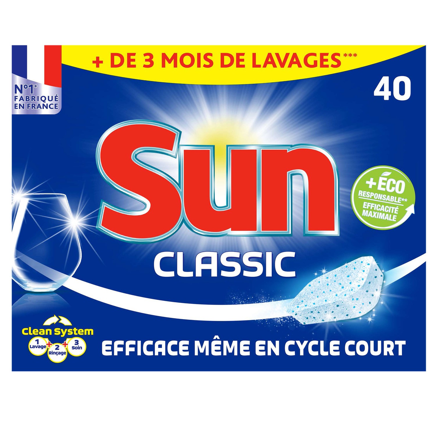 40 tablettes vaisselle Sun classic